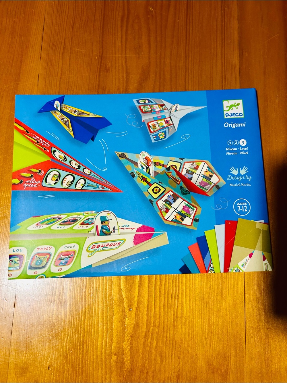 Djeco Kids Origami Paper Plane Kit - Blue